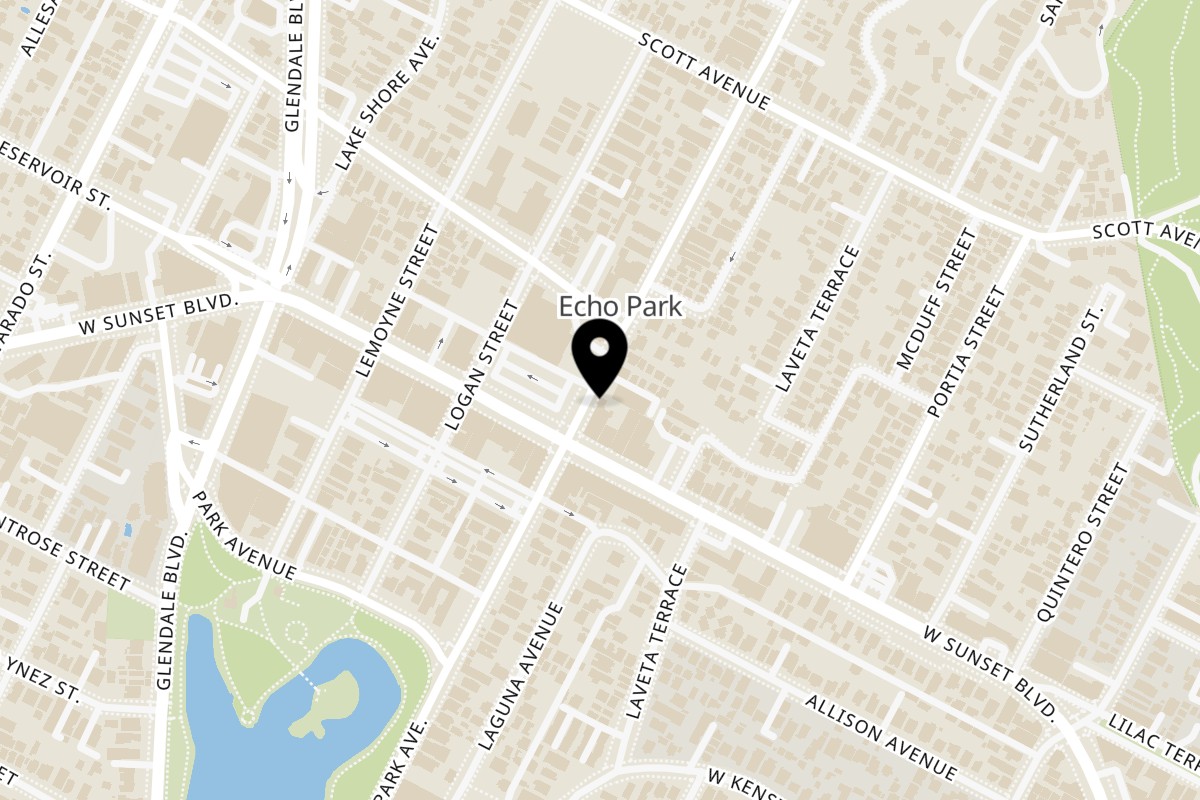 Map showing the location of Taco Tijuanero on 1312 Echo Park Ave in Los Angeles